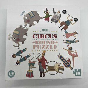 Londji My Circus Round Puzzle 36 Pieces European Kids EUC